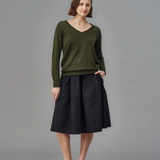 Standard Issue  Merino V Neck Slouchy - Smudge