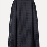 Stine Goya Adjustable Waist Voluminous Midi Skirt - Checkered Organza