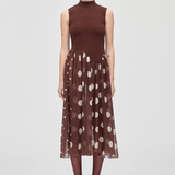 Stine Goya Asymmetrical Draped Dress - Artist Blurry Dots