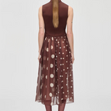 Stine Goya Asymmetrical Draped Dress - Artist Blurry Dots