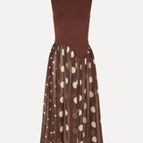 Stine Goya Asymmetrical Draped Dress - Artist Blurry Dots