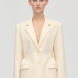 Stine Goya Elastic Detail Tailoring Blazer - Eggnog
