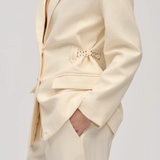 Stine Goya Elastic Detail Tailoring Blazer - Eggnog