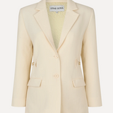 Stine Goya Elastic Detail Tailoring Blazer - Eggnog