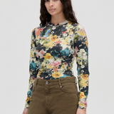Stine Goya Elastic Long Sleeve Top - Echoes In Flowers