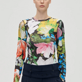 Stine Goya Elastic Long Sleeve Top - Flowers Under The Sun