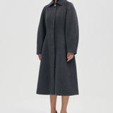 Stine Goya Elastic Waist Raglan Long Coat - Graphite