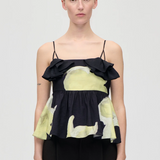 Stine Goya Floral Peplum Top - Yellow Petunias
