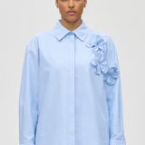 Stine Goya Floral Shirt - Brunnera Blue