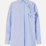 Stine Goya Floral Shirt - Brunnera Blue