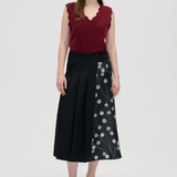 Stine Goya Hybrid Pleated Midi Skirt - Bouquet In Pieces