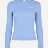 Stine Goya Long Sleeve Rib Top - Bel Air Blue