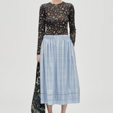 Stine Goya Romantic Midi Skirt - Brunnera Blue
