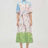Stine Goya Short Sleeve Midi Dress - Cherry Blossom