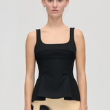 Stine Goya Sleeveless Fitted Waist Top - Black