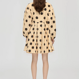 Stine Goya Voluminous Long Sleeves Mini - Dots In Motion