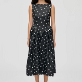 Stine Goya Voluminous Midi Dress - Quilted Dots