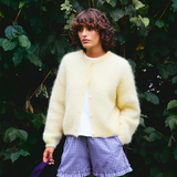 Surprise Olivia Mohair Cardigan - Jaune clair