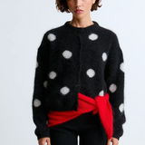 Surprise Olivia Mohair Cardigan - Pois Noir