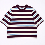 Surprise T-shirt Amy - Rayures Aubergine/Bleu Ciel