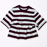 Surprise T-shirt Amy - Rayures Aubergine/Bleu Ciel