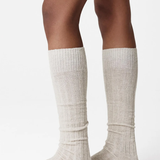 Swedish Stockings Bodil Wool Knee Highs - Oat