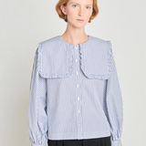 Twenty Seven Names All That Jazz Blouse - White & Navy Stripe