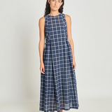 Twenty Seven Names Alternate Realities Dress - Navy Crinkle Check