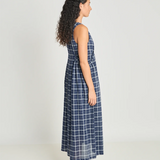 Twenty Seven Names Alternate Realities Dress - Navy Crinkle Check