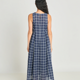 Twenty Seven Names Alternate Realities Dress - Navy Crinkle Check