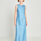 Twenty Seven Names  Esoteric Dress - Blue Satin Floral