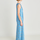 Twenty Seven Names  Esoteric Dress - Blue Satin Floral