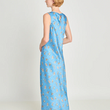 Twenty Seven Names  Esoteric Dress - Blue Satin Floral