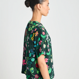 Twenty Seven Names  Interpretations Tee - Deep Green Floral