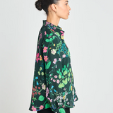 Twenty Seven Names Marigold Shirt - Deep Green Floral