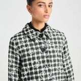 Twenty Seven Names Maya Jacket - Black & Cream Check