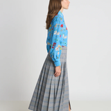 Twenty Seven Names Nessie Kilt - Blue Houndstooth