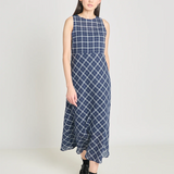 Twenty Seven Names Practice Dress - Navy Crinkle Check