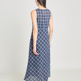 Twenty Seven Names Practice Dress - Navy Crinkle Check