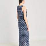Twenty Seven Names Practice Dress - Navy Crinkle Check