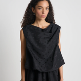 Twenty Seven Names Self Portrait Top - Black Spot Jacquard