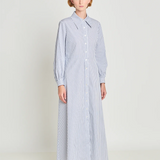 Twenty Seven Names Wish Fulfilment Dress - White & Navy Stripe