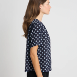 Twenty Seven Names You And Me Tee - Navy Daisy Silk