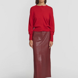 Viktoria & Woods Hart Merino Cardigan - Fire Red