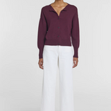 Viktoria & Woods Hart Merino Cardigan - Garnet