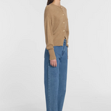 Viktoria & Woods Hart Merino Cardigan - Wicker Marl