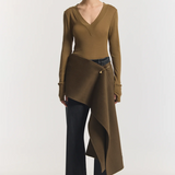Viktoria & Woods Lotus Merino Top - Khaki