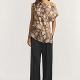 Viktoria & Woods Torrance Silk Top - Python Print