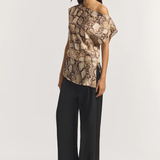 Viktoria & Woods Torrance Silk Top - Python Print