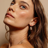 Zoe & Morgan Cordelia Earrings - 22k Gold Vermeil with White Topaz